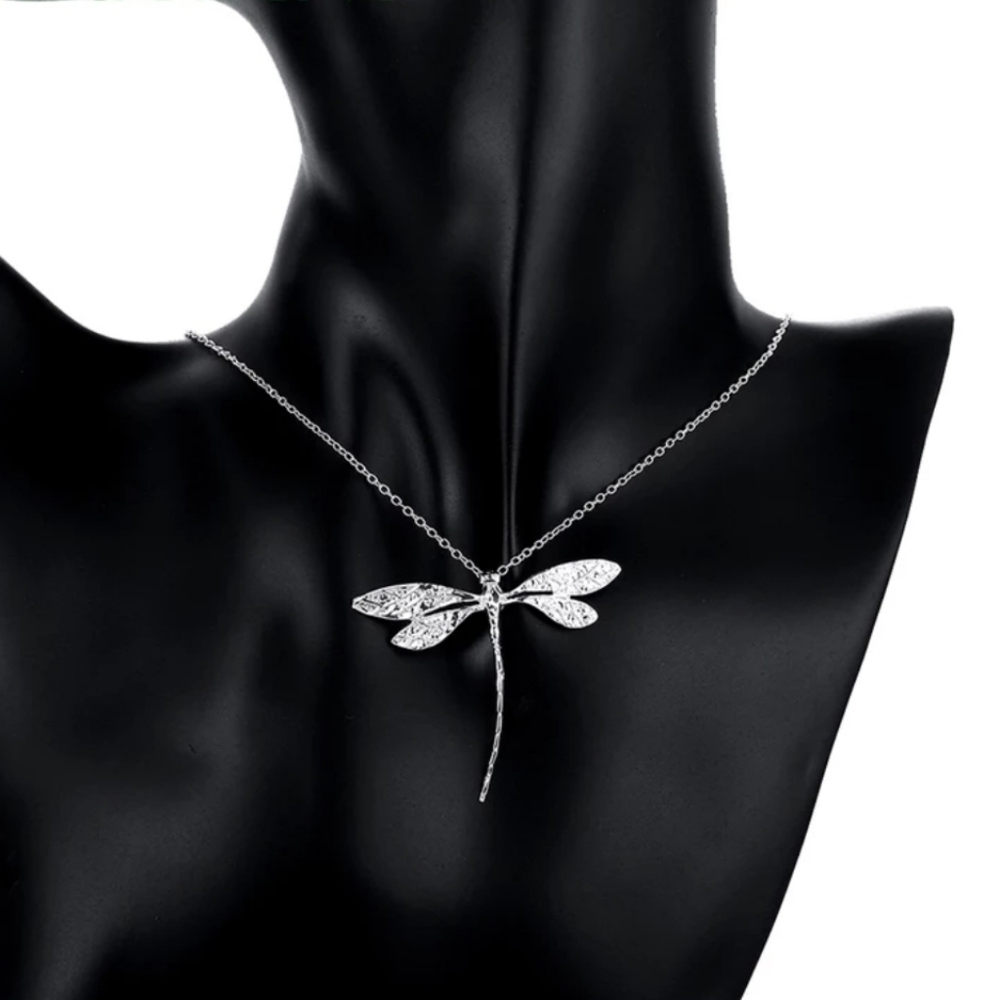 New 925 Silver jewelry long dragonfly necklaces!!! - Picture 3 of 6
